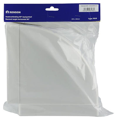 Renson 1006406 - PVC-Eckverbindung hor.90° 7016 weiß 204x60mm | 3 Stück
