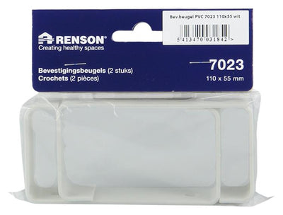 Renson 1006412 – Set mit 2 PVC-Montagehalterungen 7023 weiß 110 x 55 mm | 5 Stück
