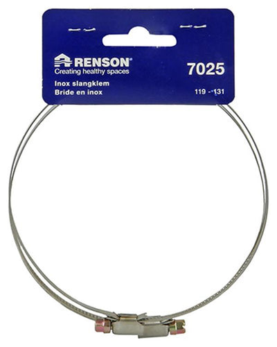 Renson 1006422 – Satz mit 2 Edelstahl-Schlauchklemmen 7025 Durchmesser 119-131 | 5 Stück