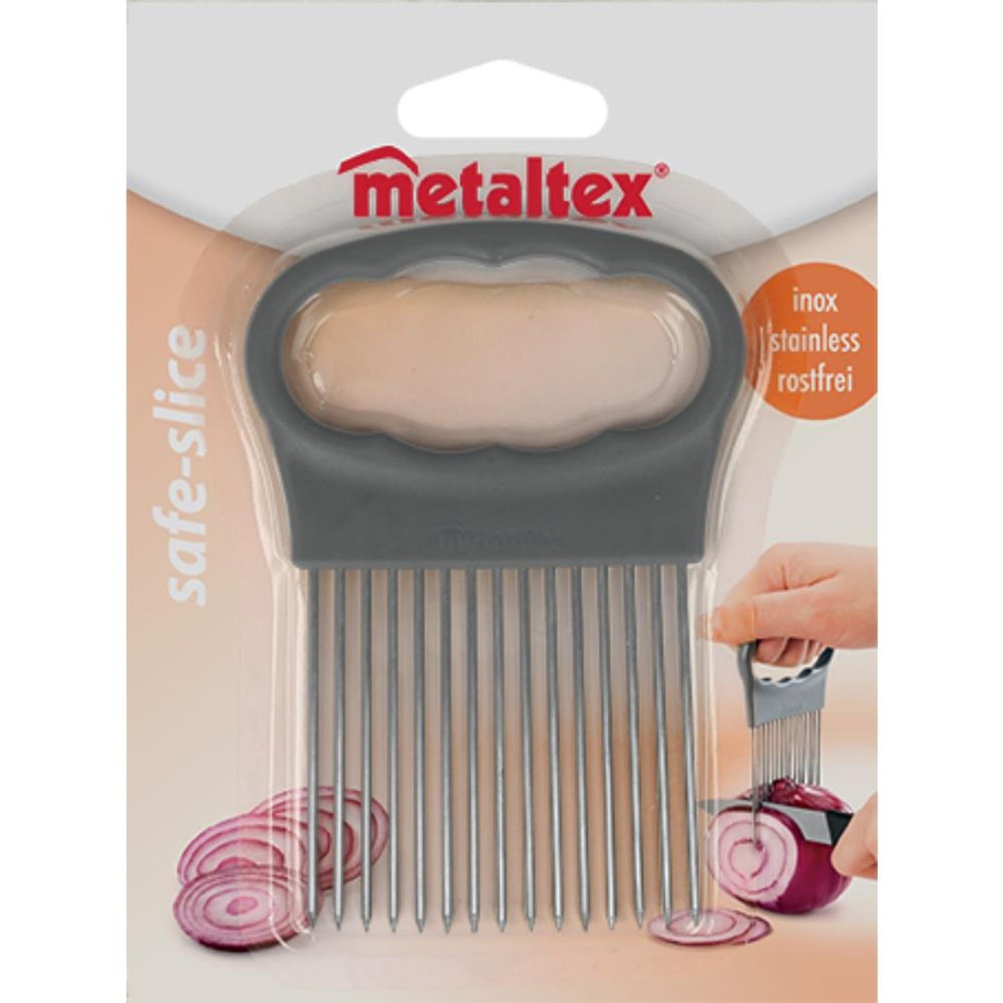 Metaltex Zwiebelkamm, Schneidhilfe für Zwiebeln