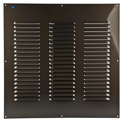 Renson 1006323 – Lamellengitter flach Aluminium Ral 8019 500 x 500 mm | 5 Stück