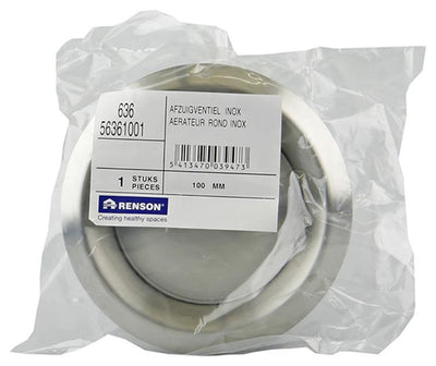 Renson 1006329 – eingebautes Entnahmeventil aus Edelstahl 636 ø 100 | 2 Stk