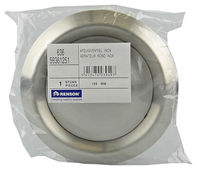 Renson 1006330 – eingebautes Entnahmeventil aus Edelstahl 636 ø 125 | 2 Stk