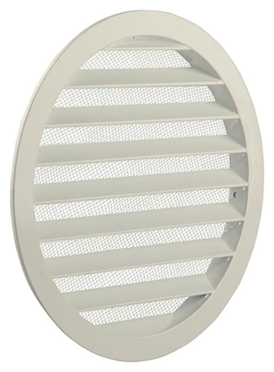 Renson 1006271 – runder Grill Einbau 434 R Alural 9010 ø 200 | 5 Stück