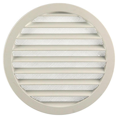 Renson 1006271 – runder Grill Einbau 434 R Alural 9010 ø 200 | 5 Stück