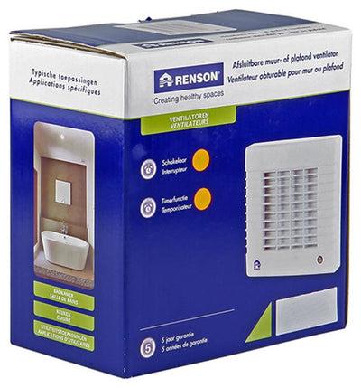 Renson 1006454 – Absperrventil. Timer 12V 7231t 12V weiß ø 100 | 2 Stk