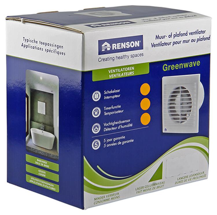 Renson 1006477 – Greenwave-Typ. Feuchtigkeitssensor 9401h weiß ø 100 | 1 Stk