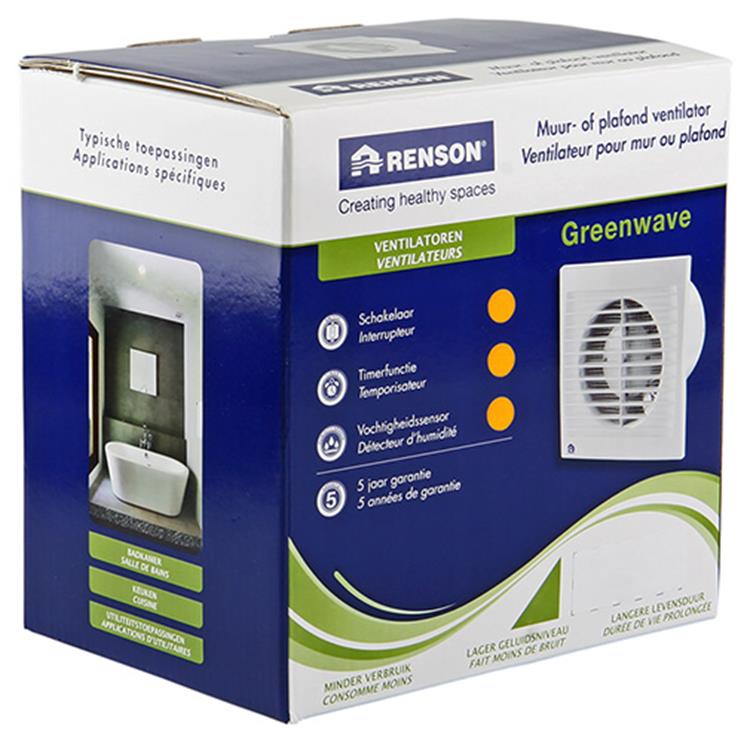 Renson 1006479 – Greenwave-Typ. Feuchtigkeitssensor 9403h ø 150 weiß | 1 Stk