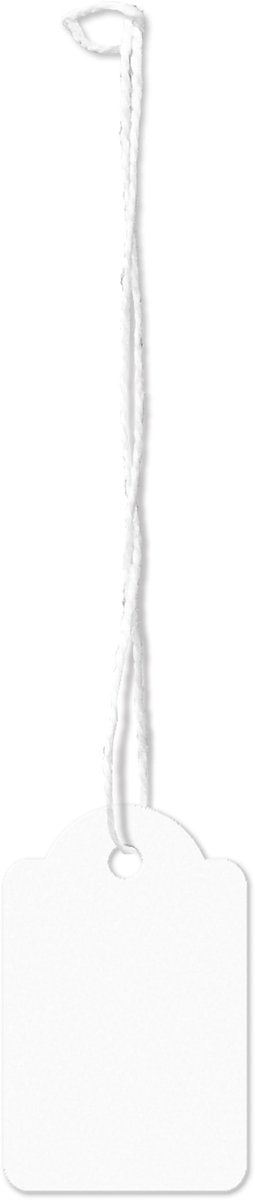 Kangaro-Drahtetiketten – 22 x 35 mm – weiß – Karton mit 250 Stück – Preisschilder mit Kordel – k-700104