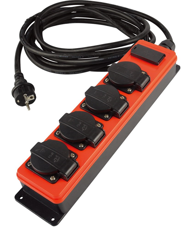 Verteilerblock 4xra und USB 5mtr 3x2,5