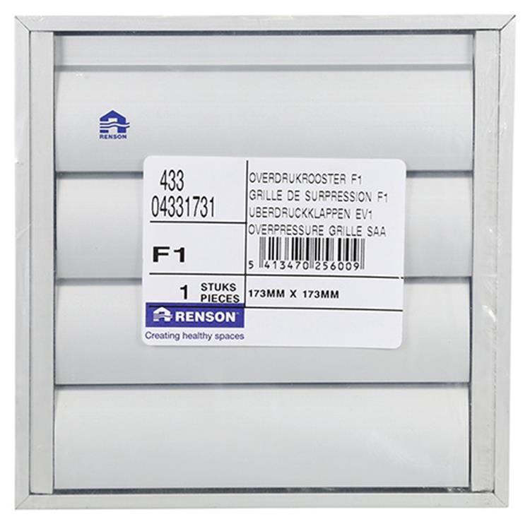 Renson 1013526 - Lamellengitter Alu Natur 433 173x173mm | 2 Stk