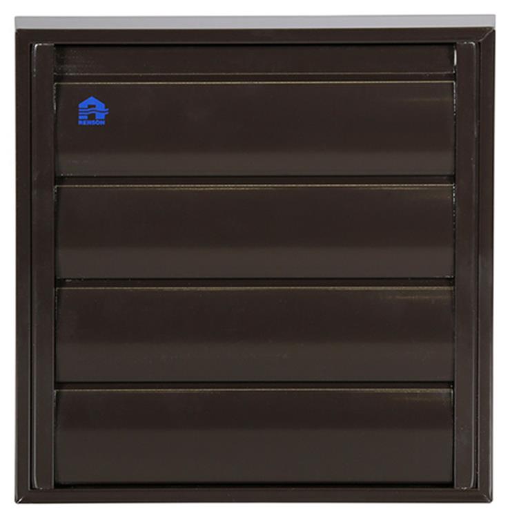 Renson 1013923 - Lamellengitter Alu braun 433 173x173mm | 2 Stk