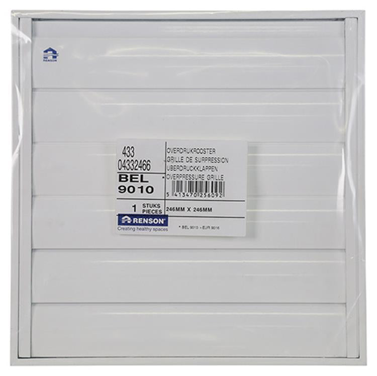 Renson 1006640 - Gitter 433 RAL 9010 246x246mm | 2 Stk
