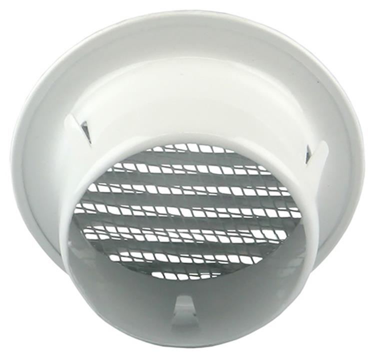 Renson 1008241 – Lamellengitter rund zum Einbau. 435 r alu ral 9010 ø 80 | 12 Stück