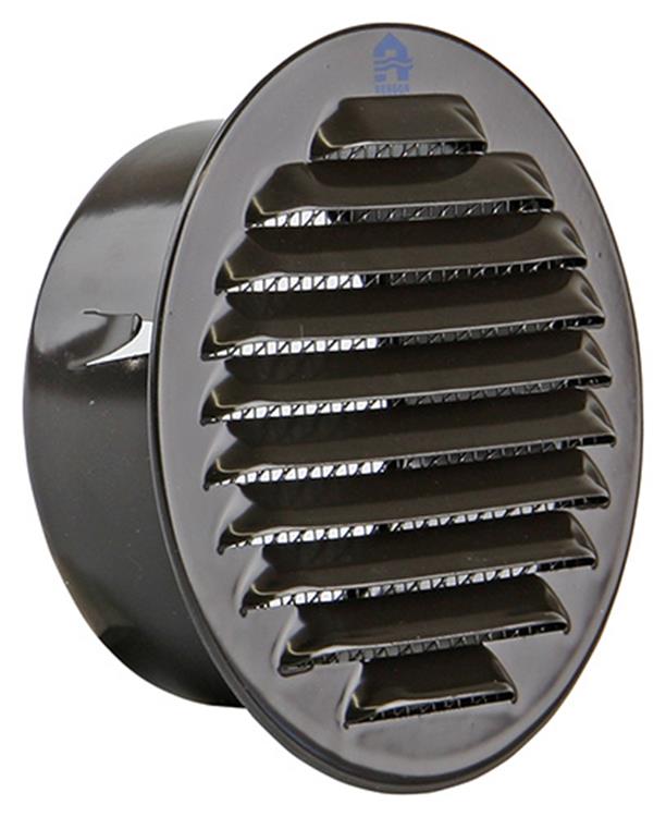 Renson 1008245 – Einbaugitter mit runden Lamellen. 435 r ral 8019 ø 100 | 8 Stück