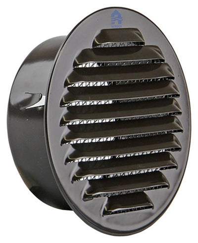 Renson 1008245 – Einbaugitter mit runden Lamellen. 435 r ral 8019 ø 100 | 8 Stück