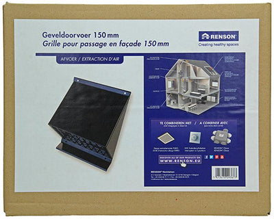 Renson 1053826 – Fassadenkanal schwarz Durchmesser 150 | 1 Stk