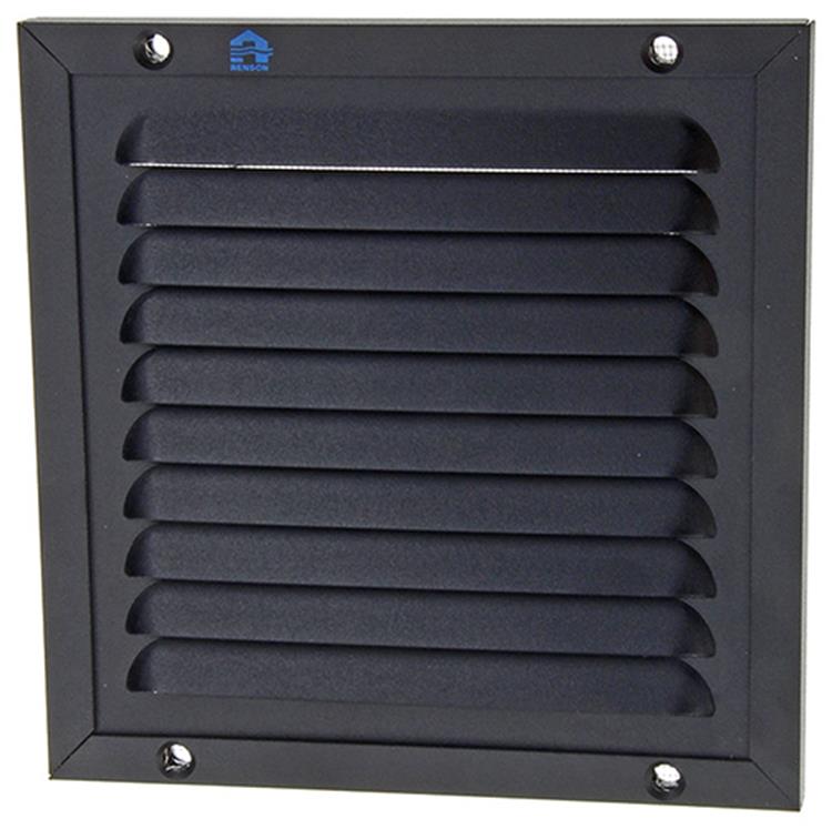 Renson 1057986 – Aufputz-Lamellenrahmen Mesh 437 (150 x 150) RAL 9005 schwarz | 2 Stk