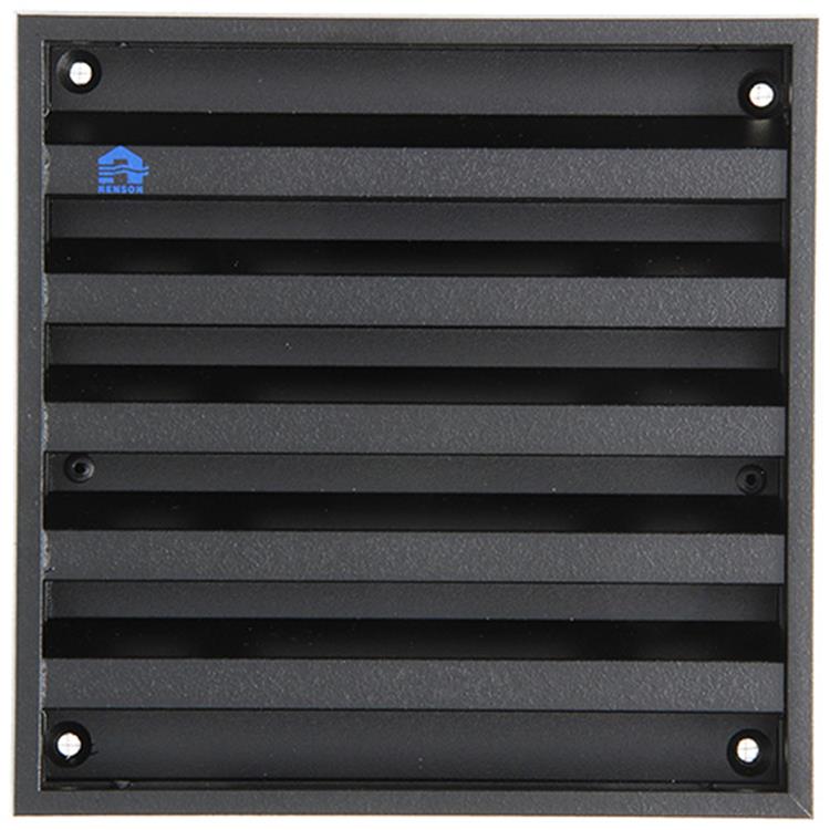 Renson 1057988 – Aufputz-Wandgitter mit Netz 431 (165 x 165) RAL 9005 schwarz | 2 Stk