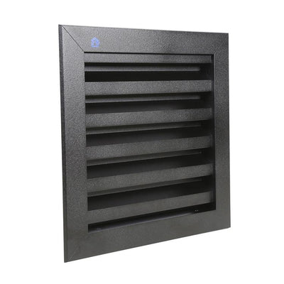 Renson 1058004 – Einbaugitter mit Flansch 411 (200 x 200) RAL 9005 schwarz | 2 Stk