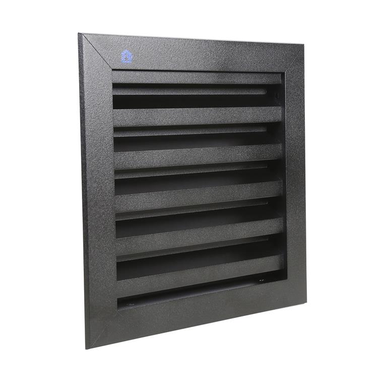 Renson 1058004 – Einbaugitter mit Flansch 411 (200 x 200) RAL 9005 schwarz | 2 Stk