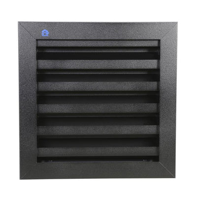 Renson 1058004 – Einbaugitter mit Flansch 411 (200 x 200) RAL 9005 schwarz | 2 Stk
