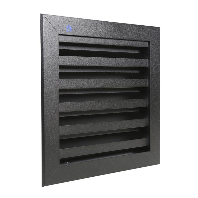 Renson 1057992 – Einbaugitter mit Flansch 411 (200 x 200) RAL 9005 schwarz | 1 Stk