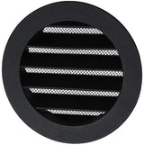 Renson 1057993 – integrierte Rundklinge Nr. mit Mesh 434r Dia 100 RAL 9005 schwarz | 10 Stück - afbeelding 1