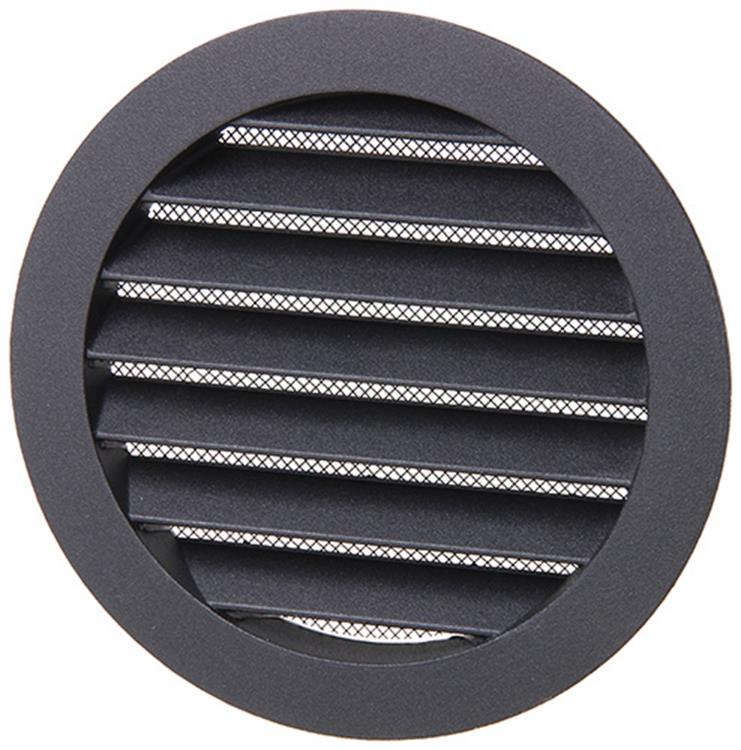 Renson 1057994 – integrierte Rundklinge Nr. mit Mesh 434r Dia 125 RAL 9005 schwarz | 10 Stück