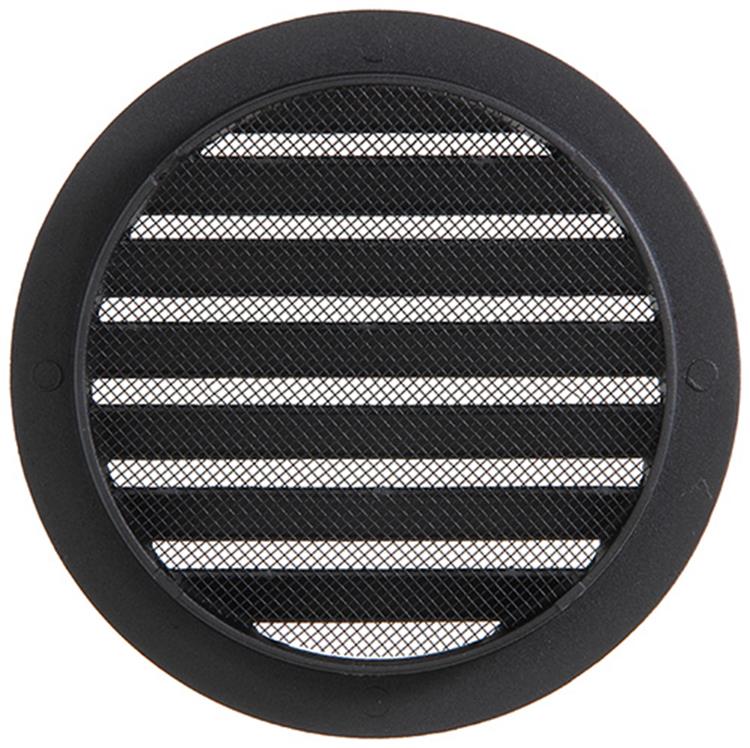 Renson 1057994 – integrierte Rundklinge Nr. mit Mesh 434r Dia 125 RAL 9005 schwarz | 10 Stück