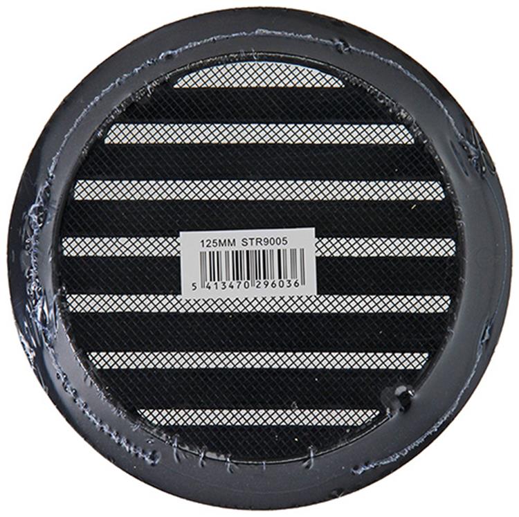 Renson 1057994 – integrierte Rundklinge Nr. mit Mesh 434r Dia 125 RAL 9005 schwarz | 10 Stück