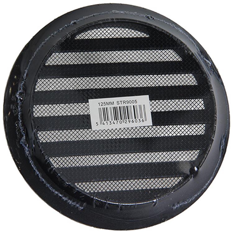 Renson 1057994 – integrierte Rundklinge Nr. mit Mesh 434r Dia 125 RAL 9005 schwarz | 10 Stück