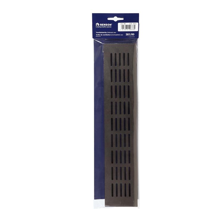 Renson 1059706 – Lüftungsstreifen 381 80 (400 mm) RAL 9005 Struktur schwarz | 2 Stk
