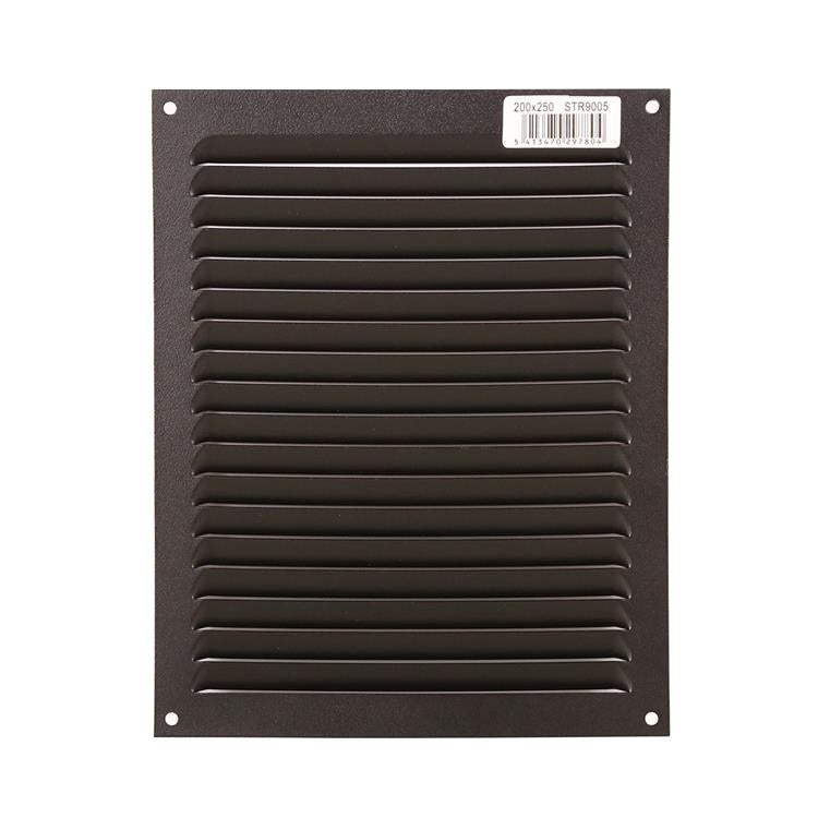 Renson 1061640 - Aufputz-Lamellengitter 436 200x250 RAL 9005 schwarz | 10 Stück