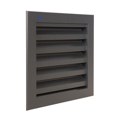 Renson 1062410 – VRAC-Einbau-Wandgitter Alu 411 (200 x 200) Struktur 7016 | 2 Stk