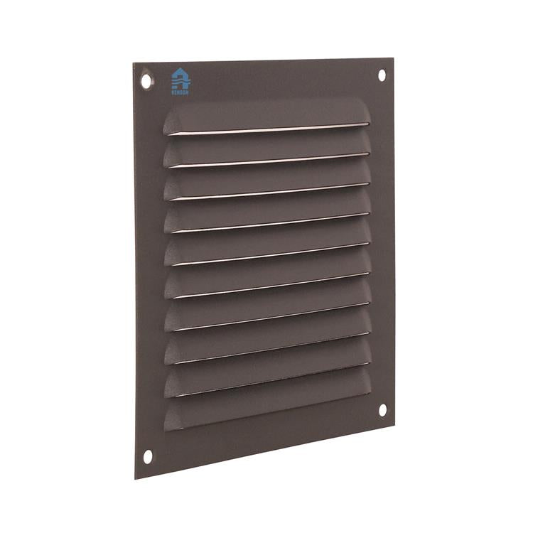 Renson 1062426 – Aufputz-Lamellengitter flach Aluminium 436 (150x150) Struktur 7016 | 10 Stück
