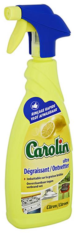 Carolin 1053965 - Entfetterspray Zitrone 650 ml | 6 Stück