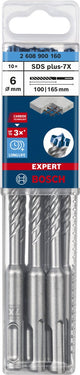 Bosch Zubehör Expert SDS Plus-7x Bohrhammer 6 x 100 x 165 mm – 10 Stück – 2608900160