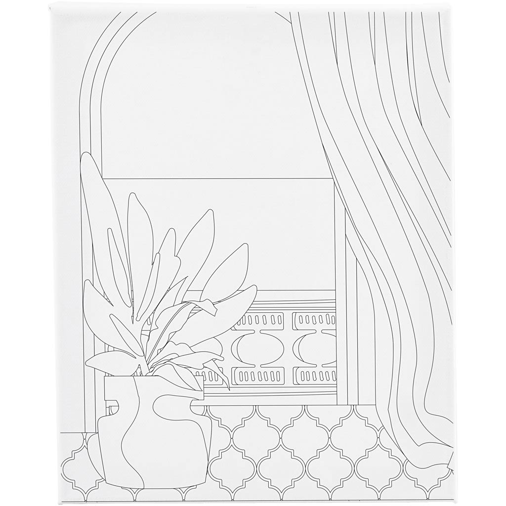 Creativ Company Leinwand mit Druck, Rahmen, D: 1,6 cm, Größe 24x30 cm, 360 g, 1 Stück