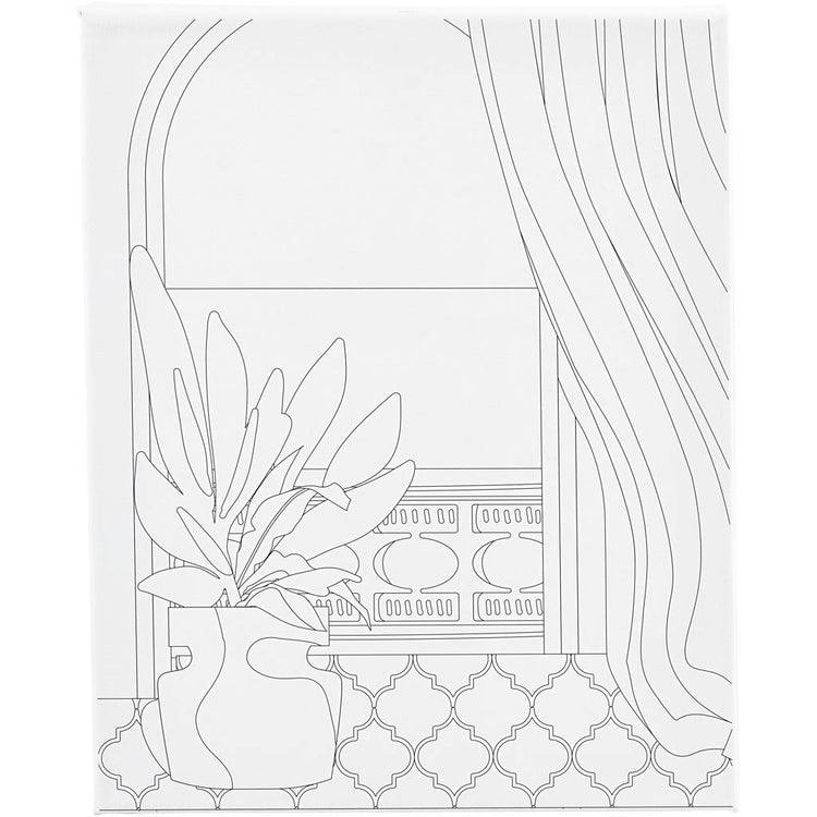 Creativ Company Leinwand mit Druck, Rahmen, D: 1,6 cm, Größe 24x30 cm, 360 g, 1 Stück