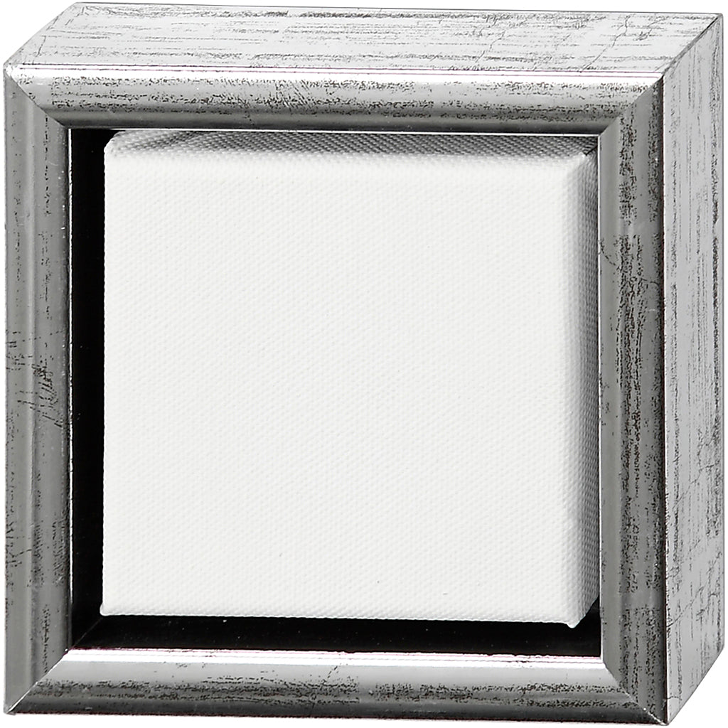 Creativ Company Leinwand mit Rahmen, Größe 10x10 cm, 360 gr, verschiedene Farben, 1 Stück