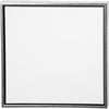 Creativ Company Leinwand mit Rahmen, Größe 50x50 cm, 360 gr, Antiksilber, Weiß, 1 Stück
