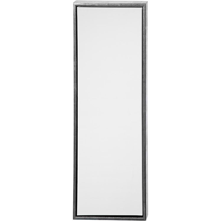 Creativ Company Leinwand mit Rahmen, Größe 30x90 cm, 360 gr, Antiksilber, weiß, 1 Stück
