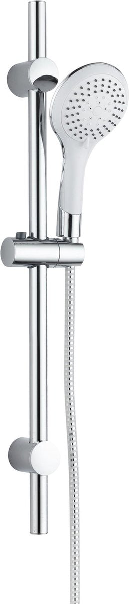 Schütte Liana Duschset mit Handbrause – ø 12 cm – 5 Positionen – 70 cm Brausestange – 150 cm Schlauch – Chrom