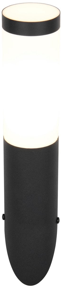 Trio to - Wandleuchte - Schwarz matt - exkl. 1x E27 4,9 W - Wandmontage - Außenbeleuchtung - IP44
