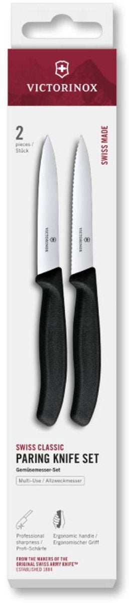 Victorinox Schälmesser 2 Stück schwarz 10cm