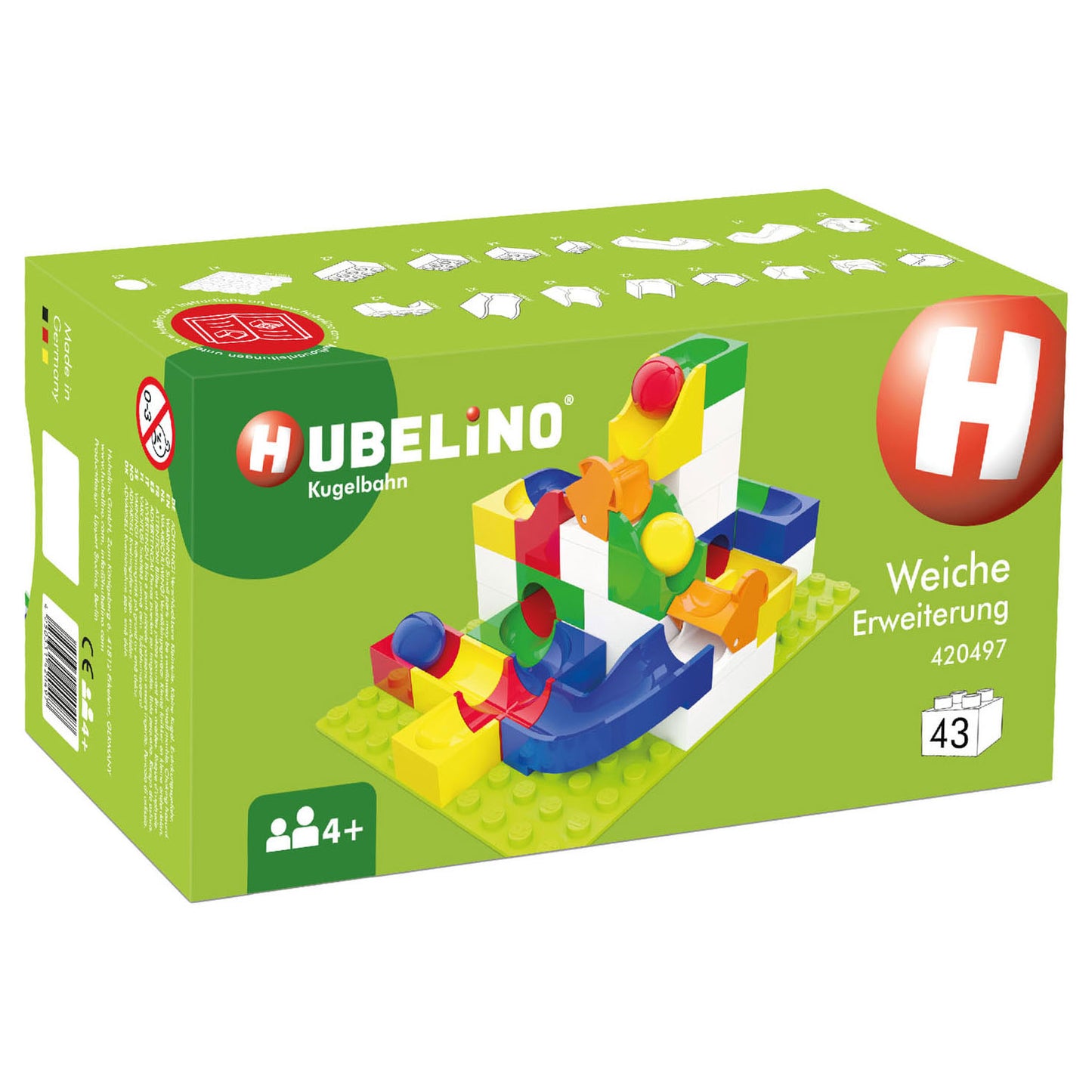 Hubelino Knikkerbaan nach Set Wissel, 43dlg.