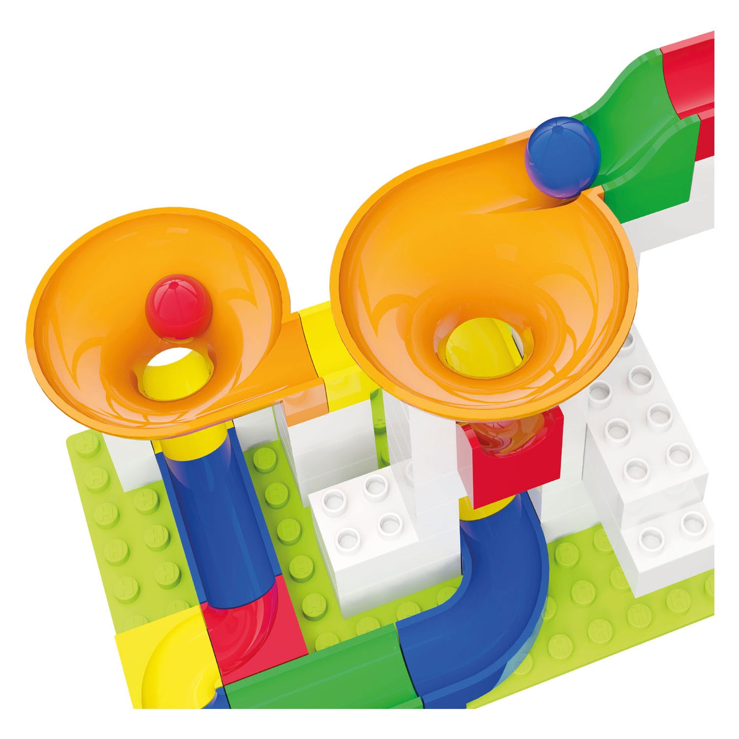 Hubelino Knikkerbaan Expansion Set Trichter, 44dlg.