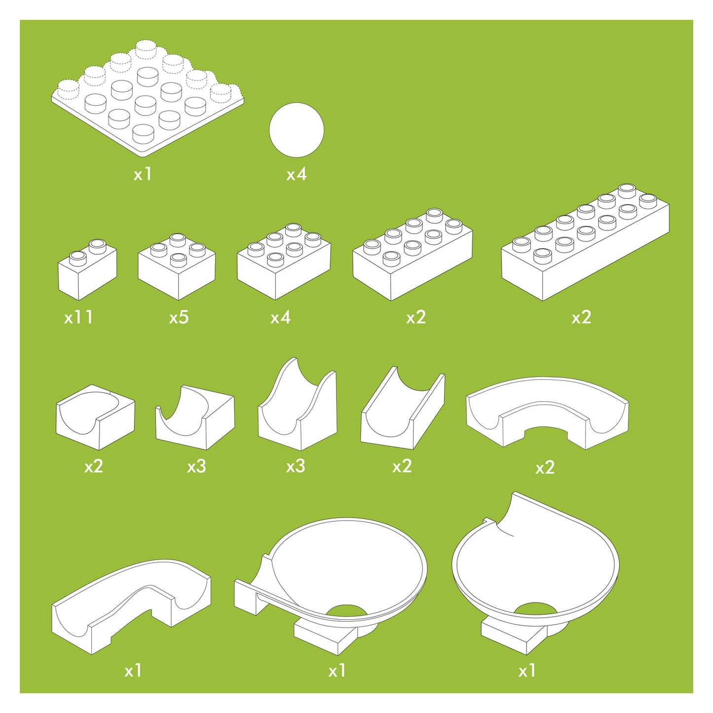 Hubelino Knikkerbaan Expansion Set Trichter, 44dlg.
