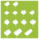 Hubelino -Dachfliesen -Set -Bausteine, 124dlg. - afbeelding 5